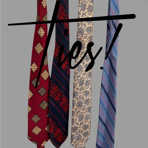 Bundle of 4 Ties - Silk Business man Ties #Bundle - Picture 7 of 8